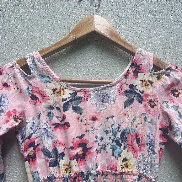 Emily west flare Double  sleeve Floral dress size 8 - Picture 2 of 4